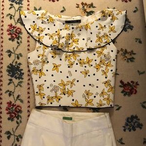 Zara Yellow Petal Blouse